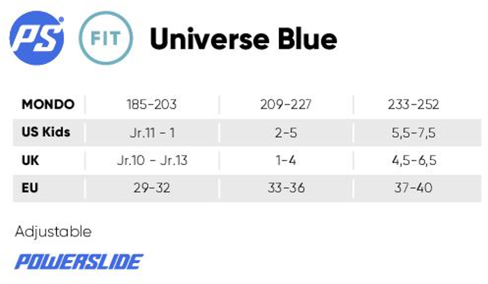 POWERSLIDE PHU Universe Adjustable Kids Inline Skates - Blue POWERSLIDE PHU Universe Afxomeioumena Inline Skates - Ble